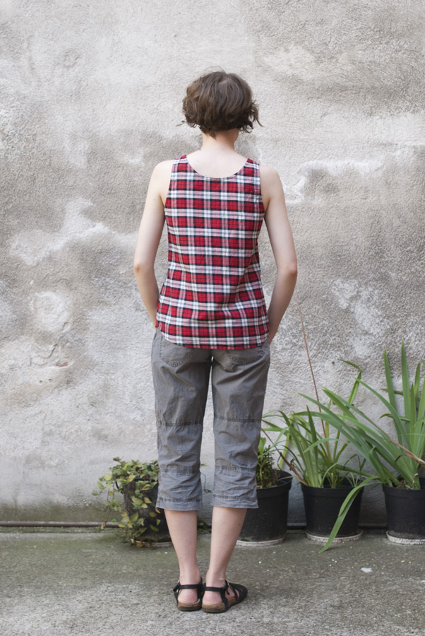 Plaid Tank Top: Back