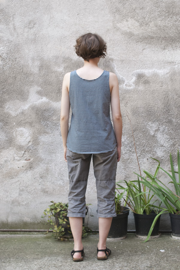 Stripey Knit Tank Top: Back