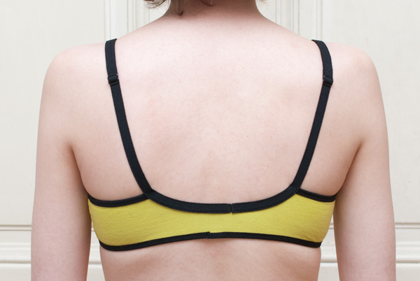 Neon Green Cloth Habit Watson Bra: Back