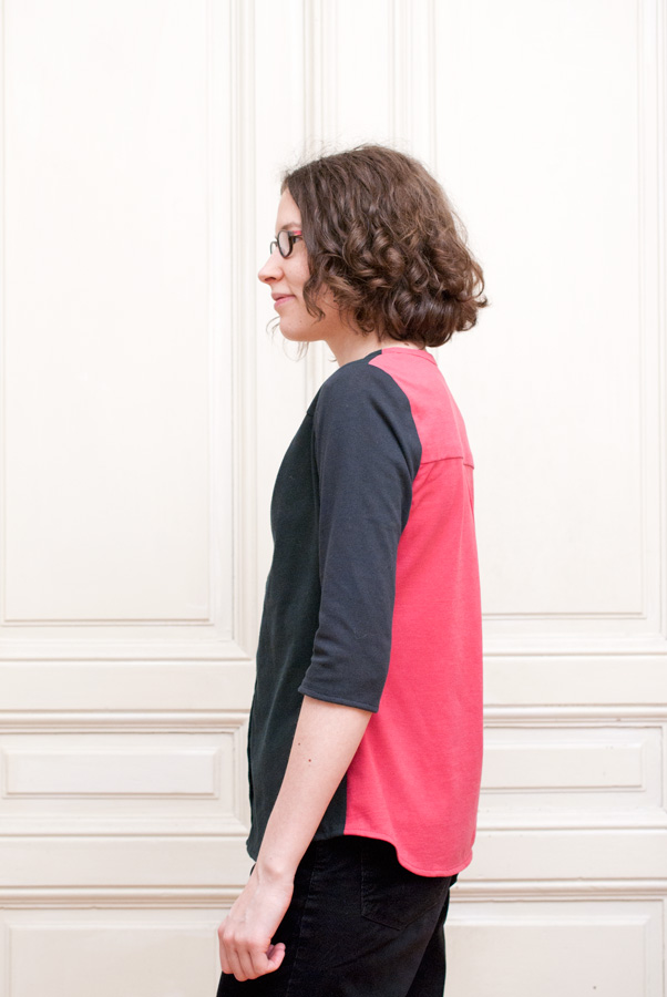 Refashioned, Colour-Blocked Thread Theory Camas Blouse: Side