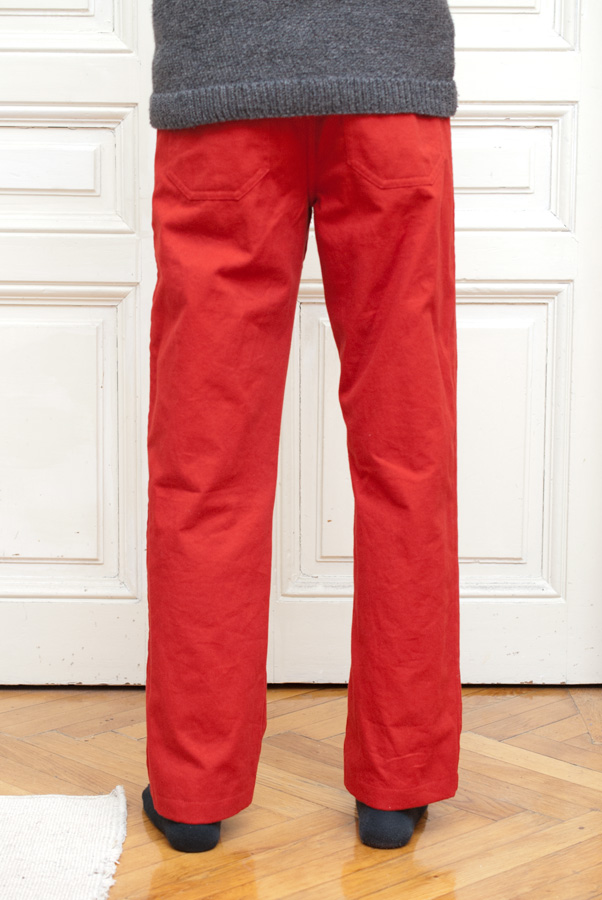 Bright Red Thread Theory Jutland Trousers: Back