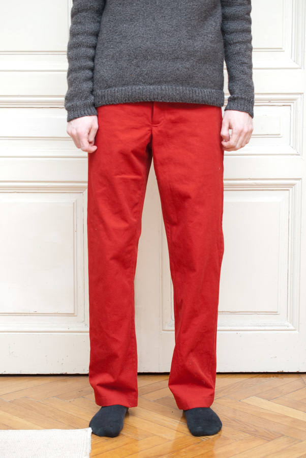 Bright Red Thread Theory Jutland Trousers: Front