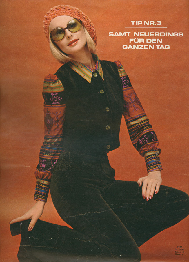 Burda 9/1971, #9760: Model Photo