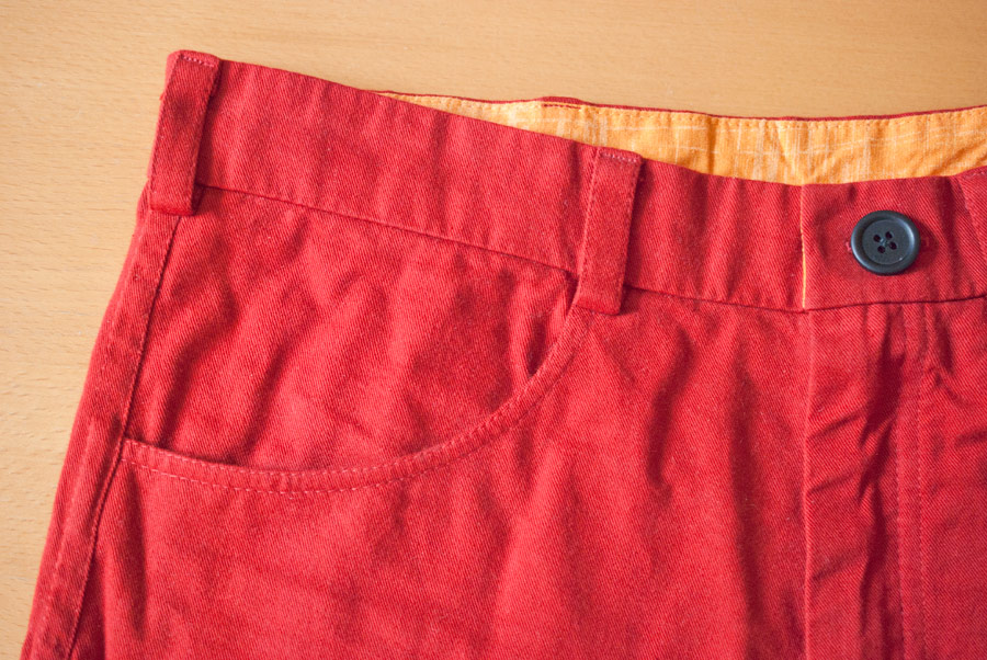 Red thread hot sale pants