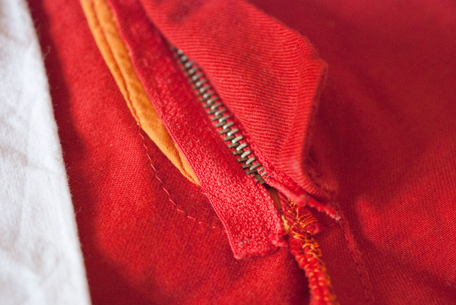 Bright Red Thread Theory Jutland Trousers: Inside Fly